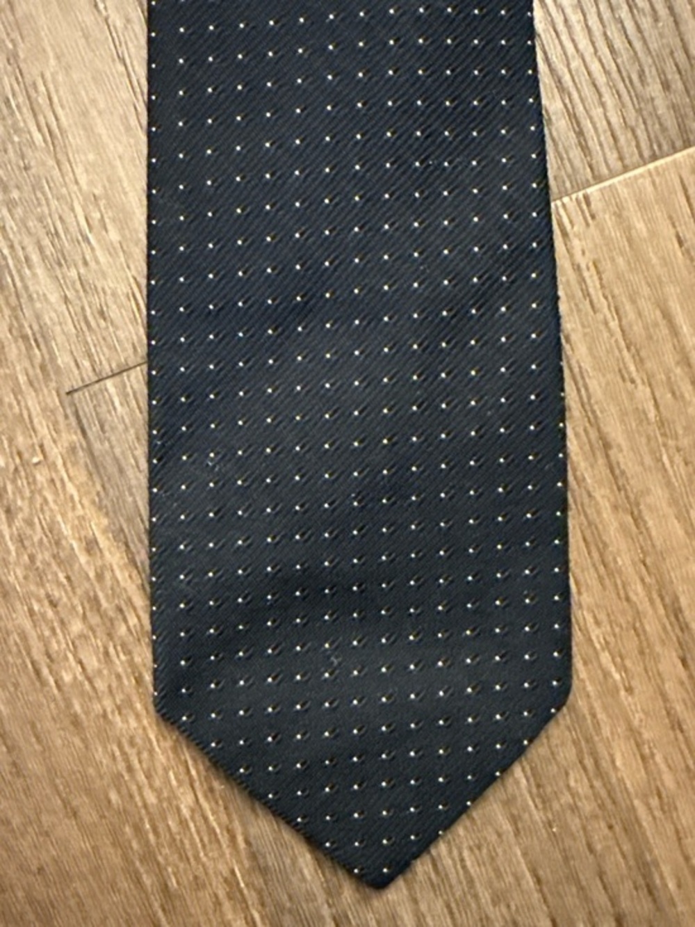 Vintage Neiman Marcus Men's Black Micro Dot Silk Tie